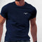 Front View of Model Wearing Navy Seagull Men's Luxury Cotton T-Shirt – Casual Streetwear, Big Size, Premium Comfort