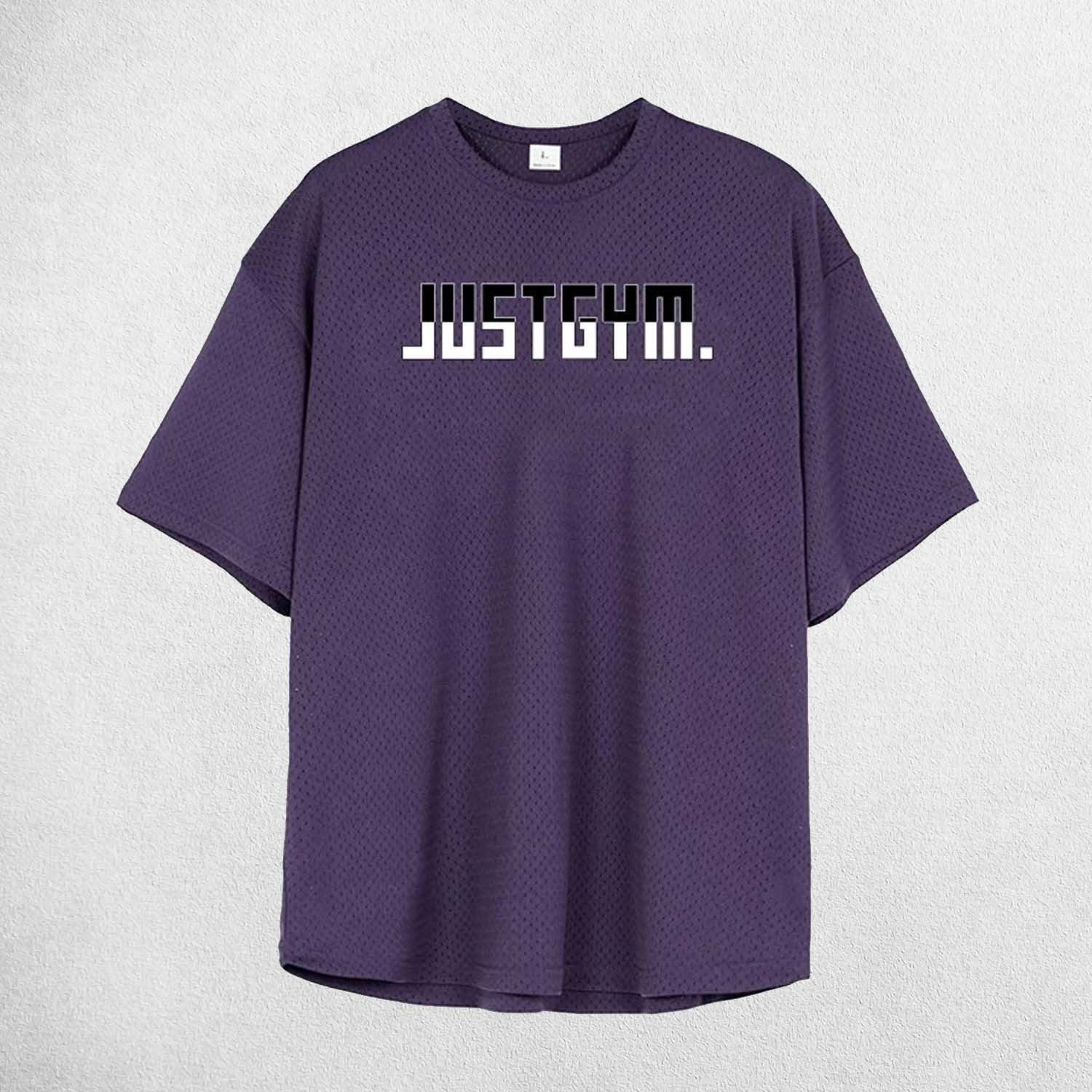 lose Up of Purple Men’s Short Sleeve Quick Dry Oversized Mesh Gym T-Shirt – Breathable, Quick-Dry Fitness Tee