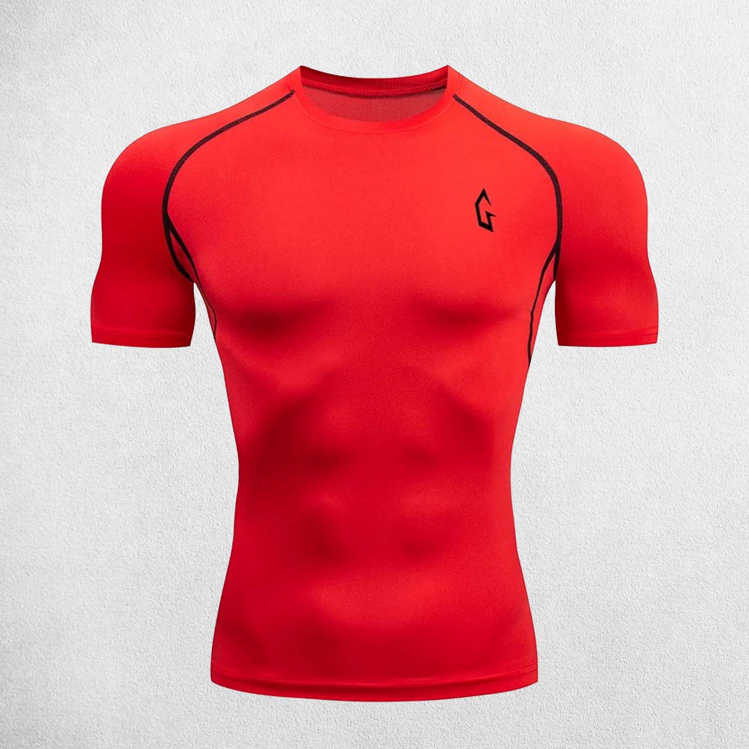 Red Performance Gym T-Shirt – Muscle Support & Sweat-Wicking Technology