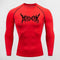 Front of Red Quick Dry Rash Guard Berserk Printed Men’s Athletic Compression T-Shirt