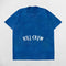 Royal Blue Kill Crew Men’s Oversized Summer Gym Tee front view featuring acid-wash cotton design.