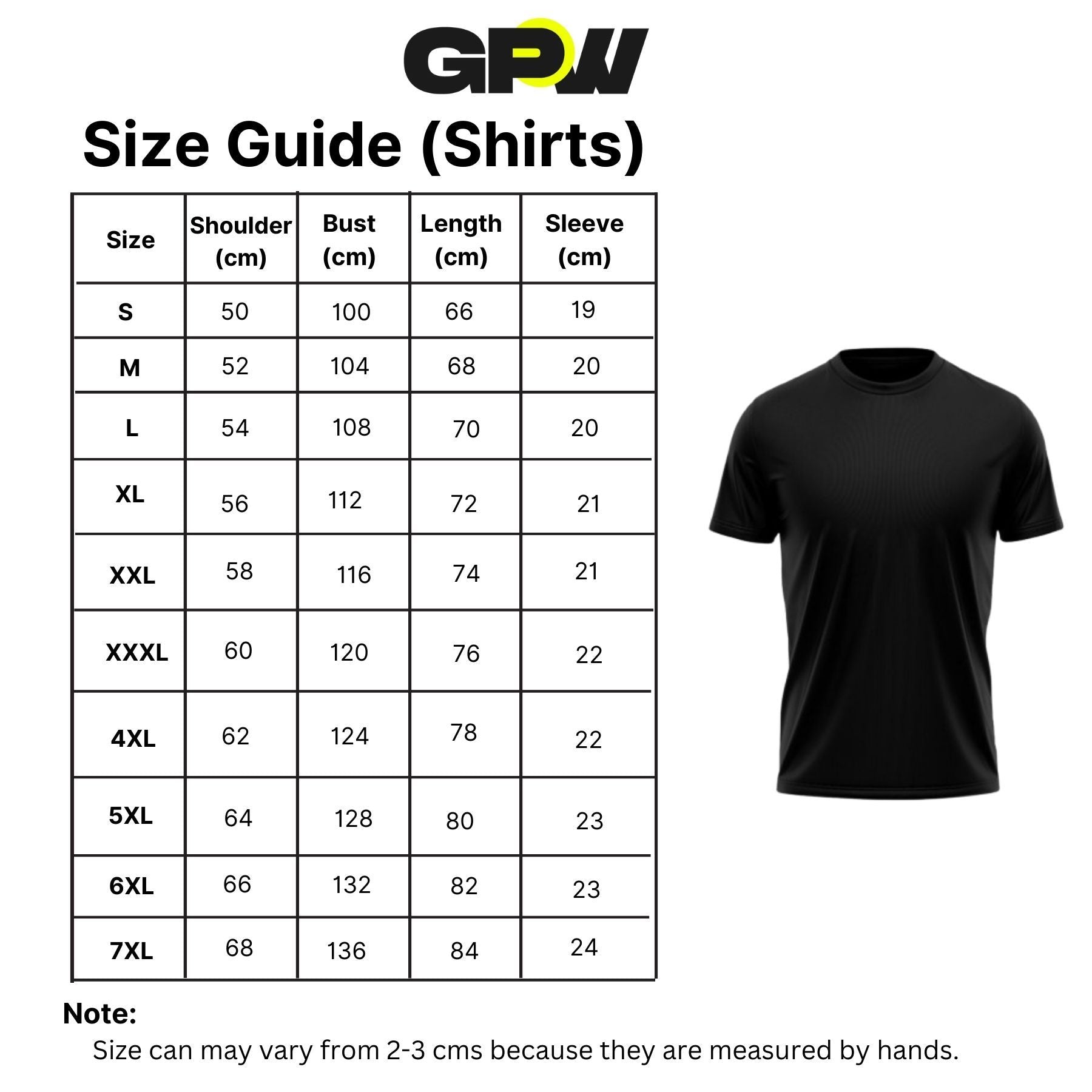Sixe Guide for Black Premium Cotton Bold Style Skull Print Oversized T-Shirt for Men