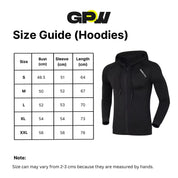 Size Guide for Men’s Quick-Dry Mesh Design Slim Fit Hooded Sports Top with Drawstring