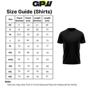 Size chart for GPW Gymish Printed Muscle Man Gym T-Shirt - Funny Workout Tee