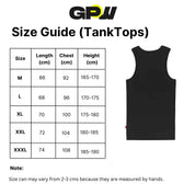 Size guide for Men’s Gym Tank Top – Breathable Mesh Sleeveless Sports Vest for Fitness & Running