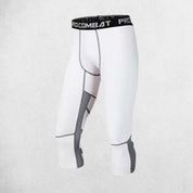 "Close-up of WHite Grey breathable and moisture-wicking fabric on gym tights