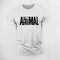 Front View of White Men’s 3D Animal Print Oversized Sports T-Shirt – Quick-Dry, Breathable Summer Casual Tee
