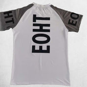 Back Close-up of White quick-dry mesh fabric in men’s activewear