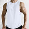 White Breathable Athletic Tank Top for Running, Basketball, and Workouts